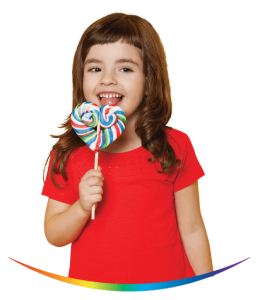 Spectra coloured lollipop